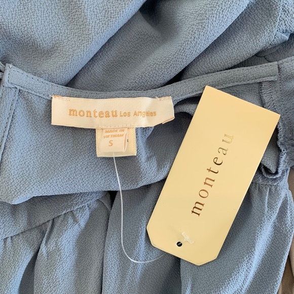 Light Blue Silk Jumpsuit - Picture 4 of 4